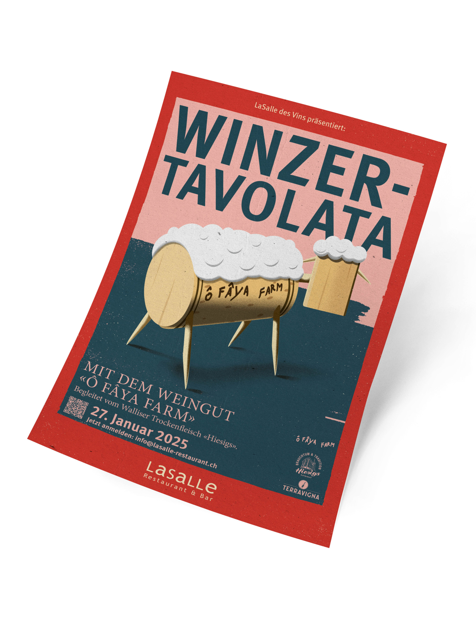 La Salle winzer Tavolata Poster